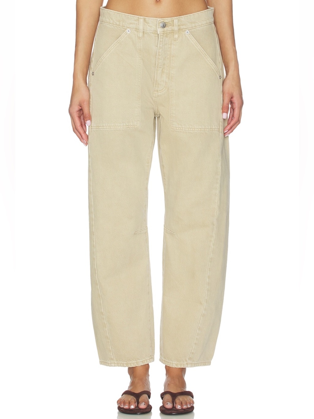 Rolla’s Arc Barrel Jeans in Sand
